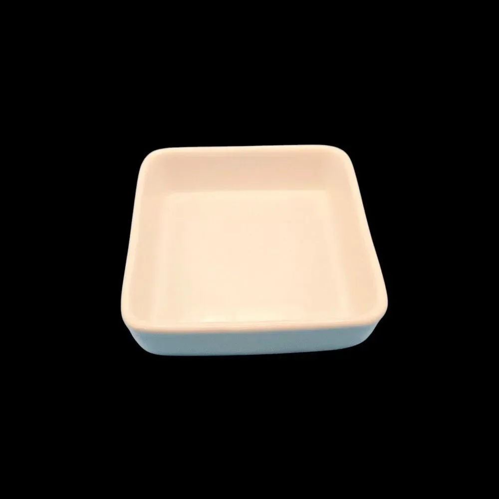 Crate & Barrel 5-Piece Appetizer Serving Set Wood Tray Porcelain Bowls